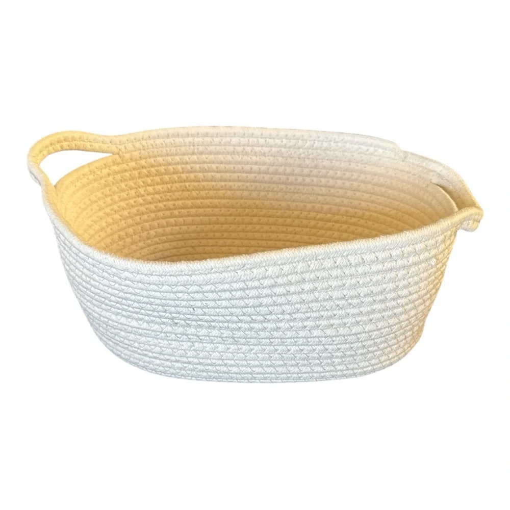 White Woven Storage Basket
